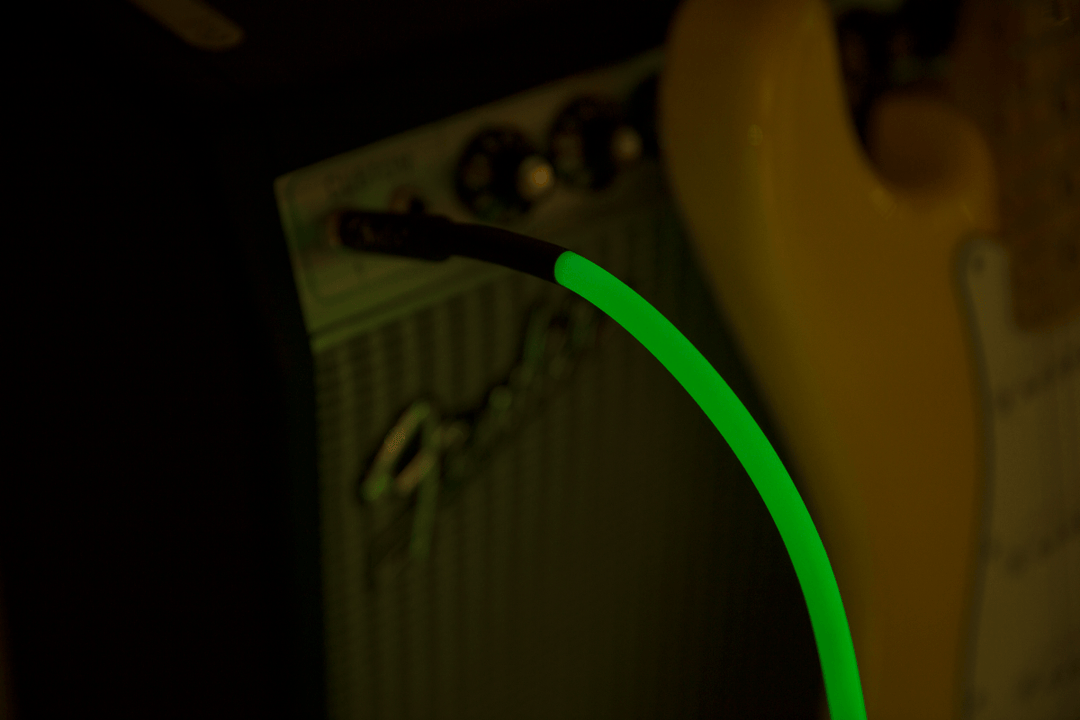 Fender Professional Glow in the Dark Cable, Green, 18.6' by FMIC