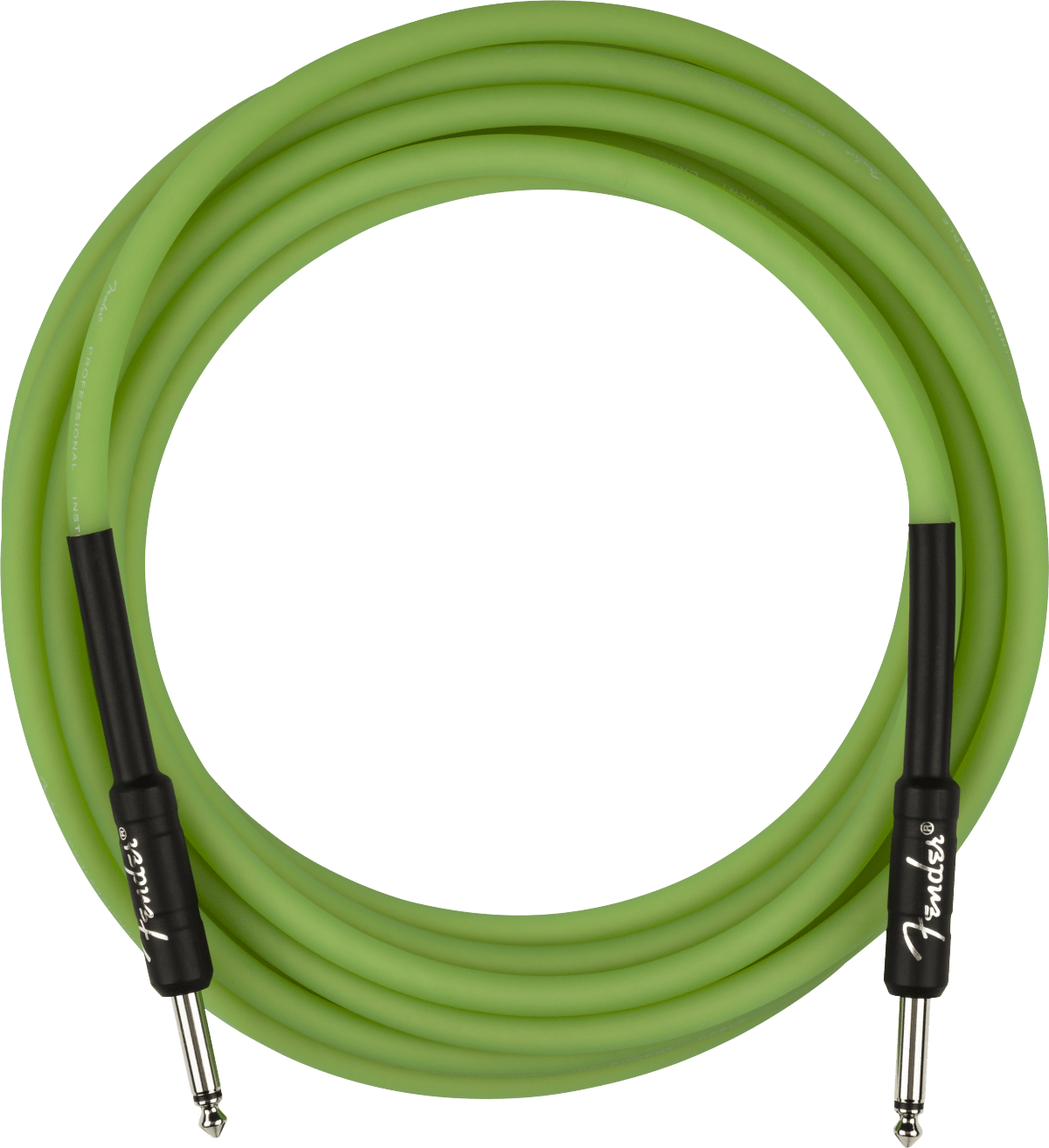 Fender Professional Glow in the Dark Cable, Green, 18.6' by FMIC