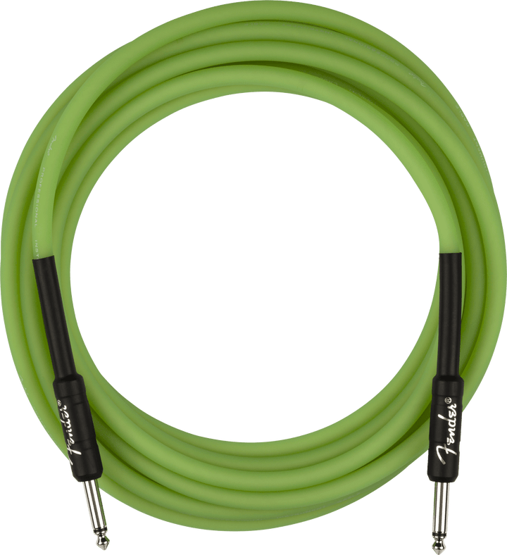 Fender Professional Glow in the Dark Cable, Green, 18.6' by FMIC