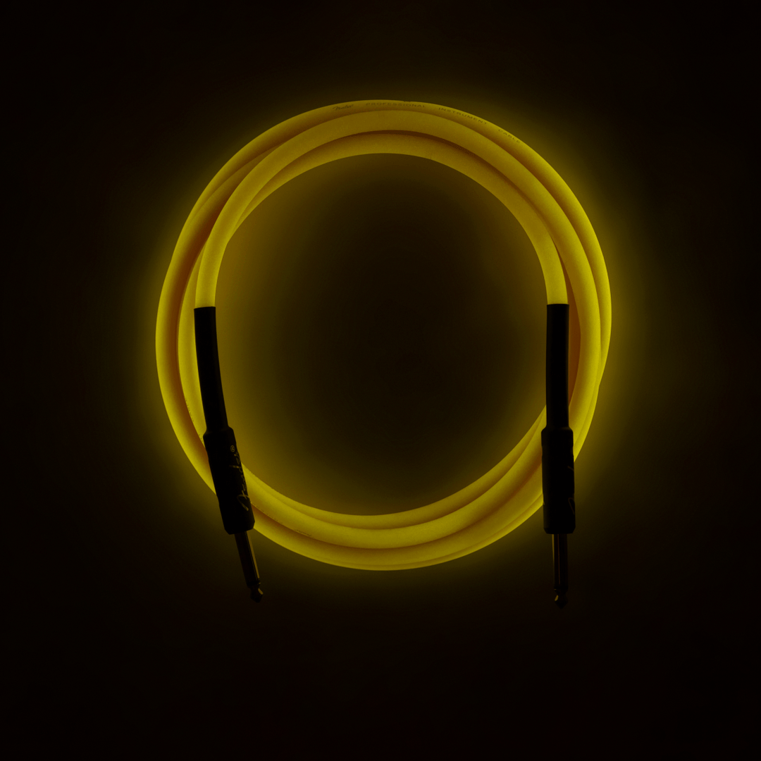 Fender Professional Glow in the Dark Cable, Orange, 10' by FMIC