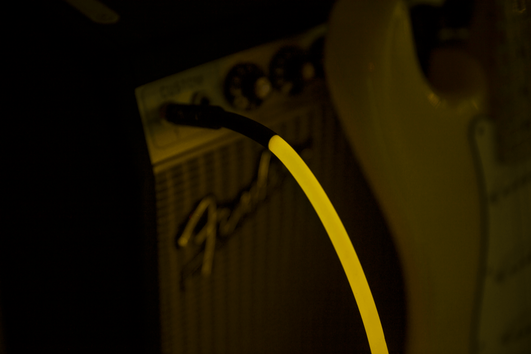 Fender Professional Glow in the Dark Cable, Orange, 18.6" by FMIC