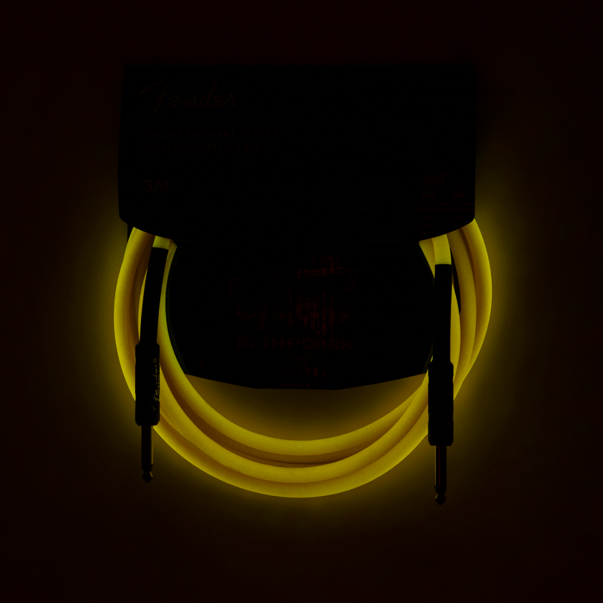 Fender Professional Glow in the Dark Cable, Orange, 18.6" by FMIC