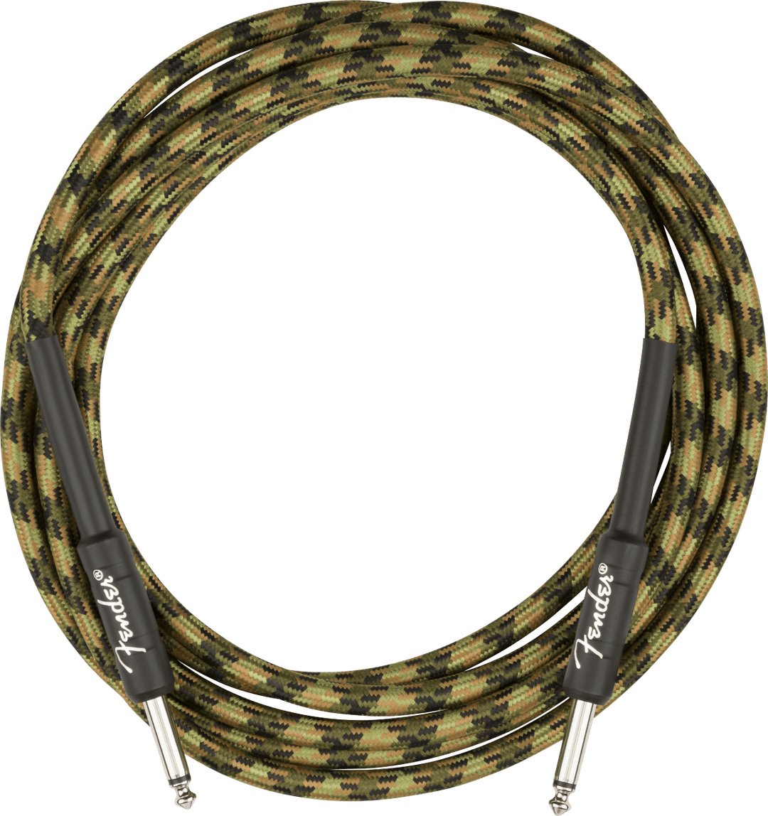 Fender Professional Series Instrument Cable, Straight/Straight, 10', Woodland Camo by FMIC