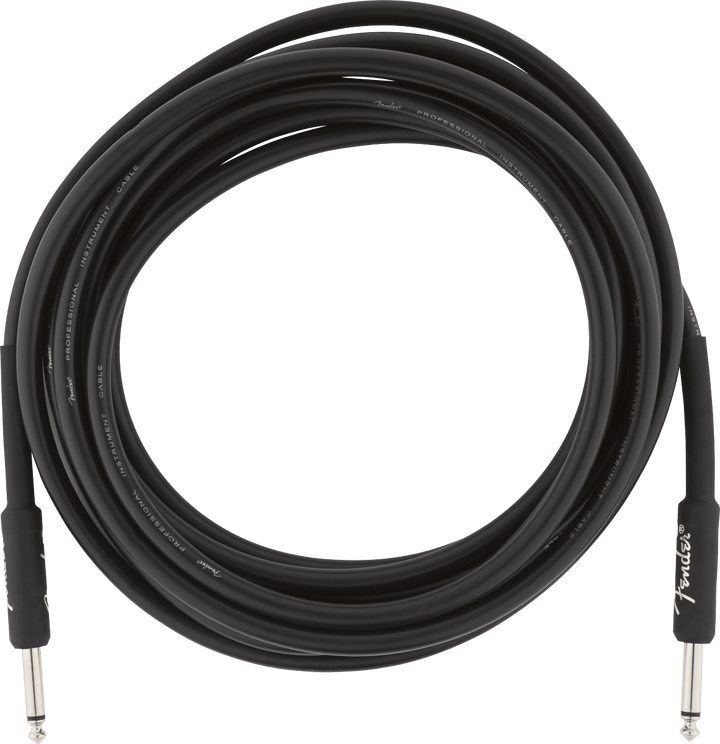 Fender Professional Series Instrument Cable, Straight/Straight, 15', Black by FMIC