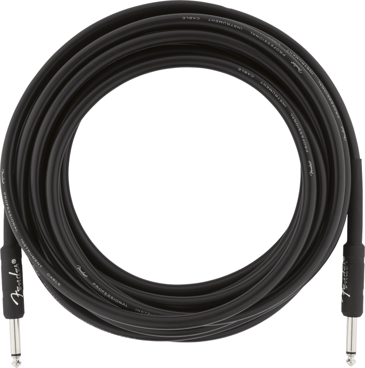 Fender Professional Series Instrument Cable, Straight/Straight, 18.6', Black by FMIC