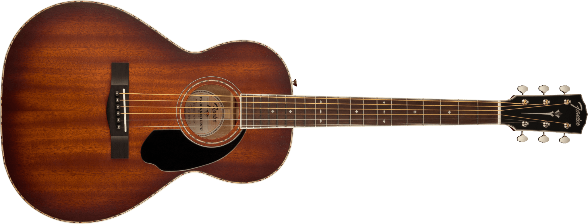 Fender PS - 220E Parlor, All Mahogany, Ovangkol Fingerboard, Aged Cognac Burst by FMIC