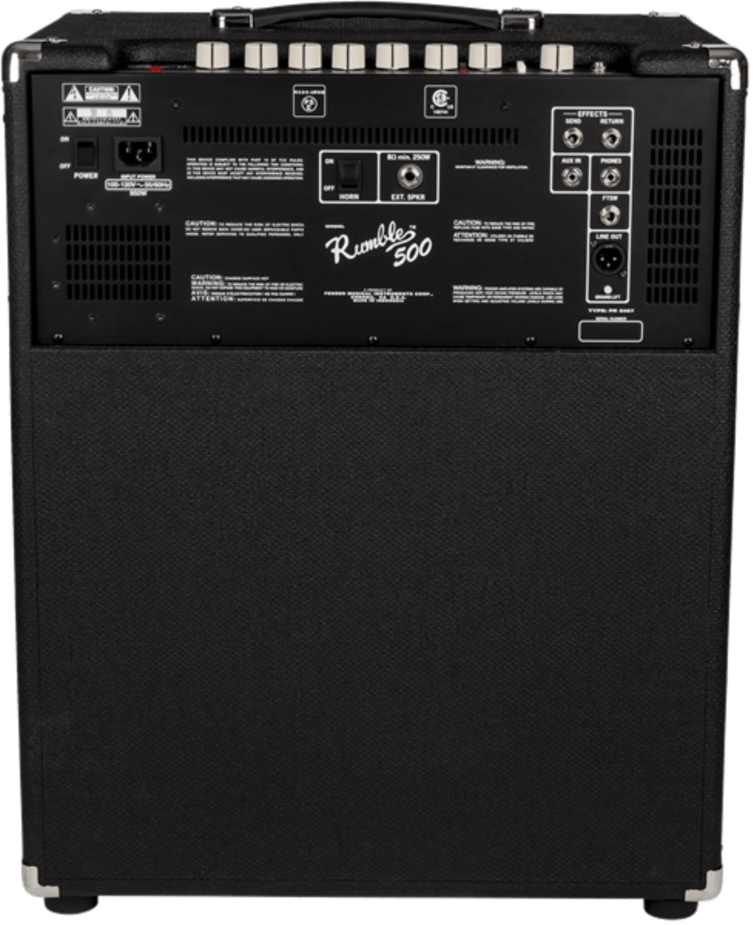 Fender Rumble™ 500 (V3), 120V, Black/Silver by FMIC