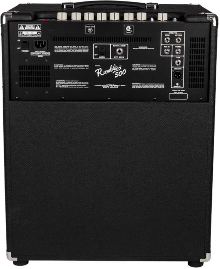 Fender Rumble™ 500 (V3), 120V, Black/Silver by FMIC