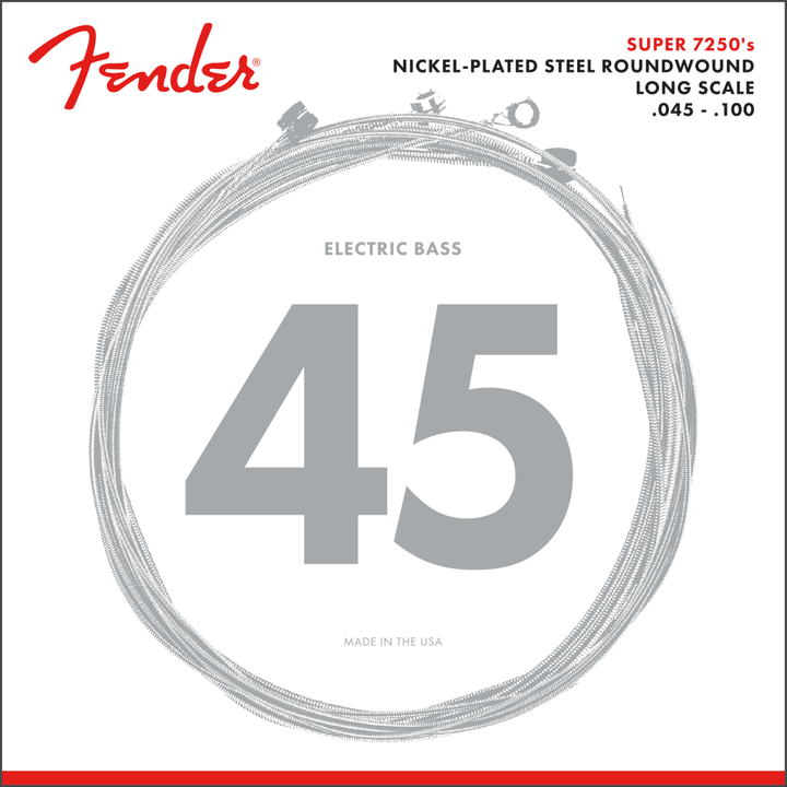 Fender Super 7250 Bass Strings, Nickel Plated Steel, Long Scale by FMIC