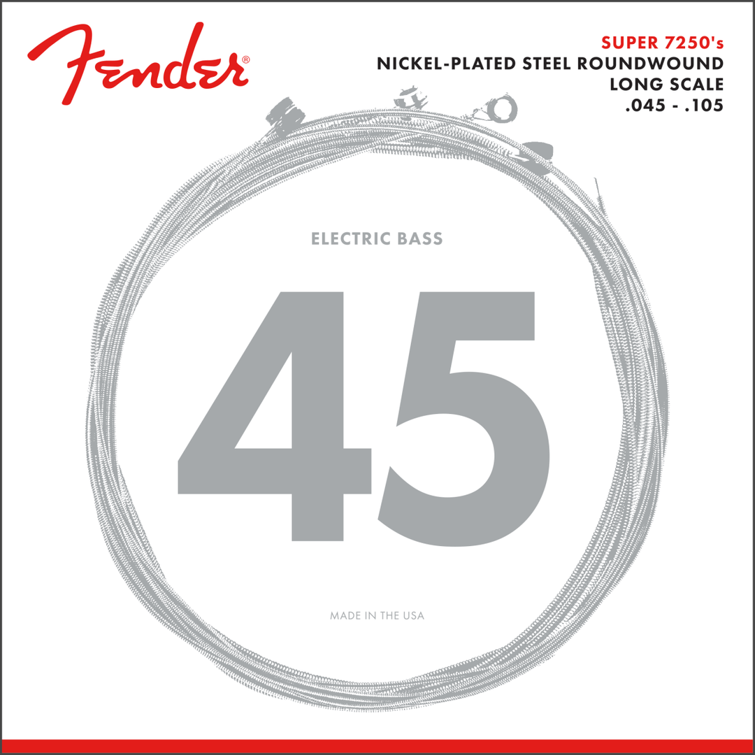 Fender Super 7250 Bass Strings, Nickel Plated Steel, Long Scale by FMIC