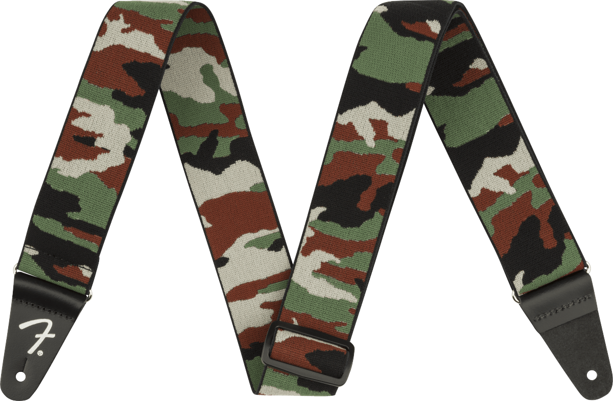 Fender WeighLess™ Camo Strap, Woodland, 2" by FMIC