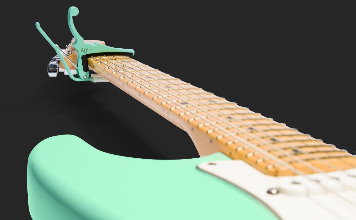 Fender x Kyser Electric Guitar Capo, Surf Green by Yorkville