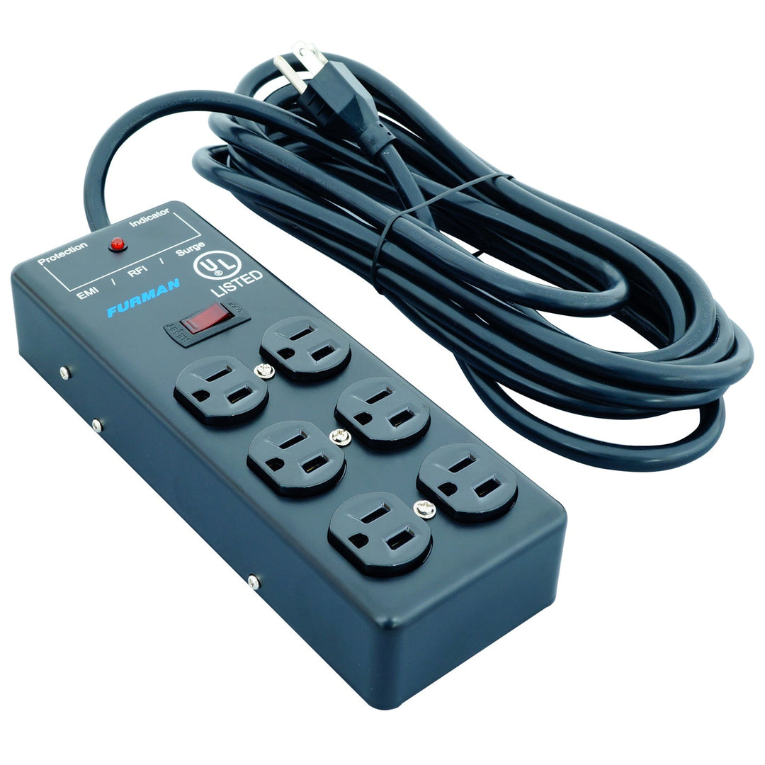 Furman SS - 6B 6 Outlet, 2×3 Metal Chassis Surge Suppressor Strip by SFM