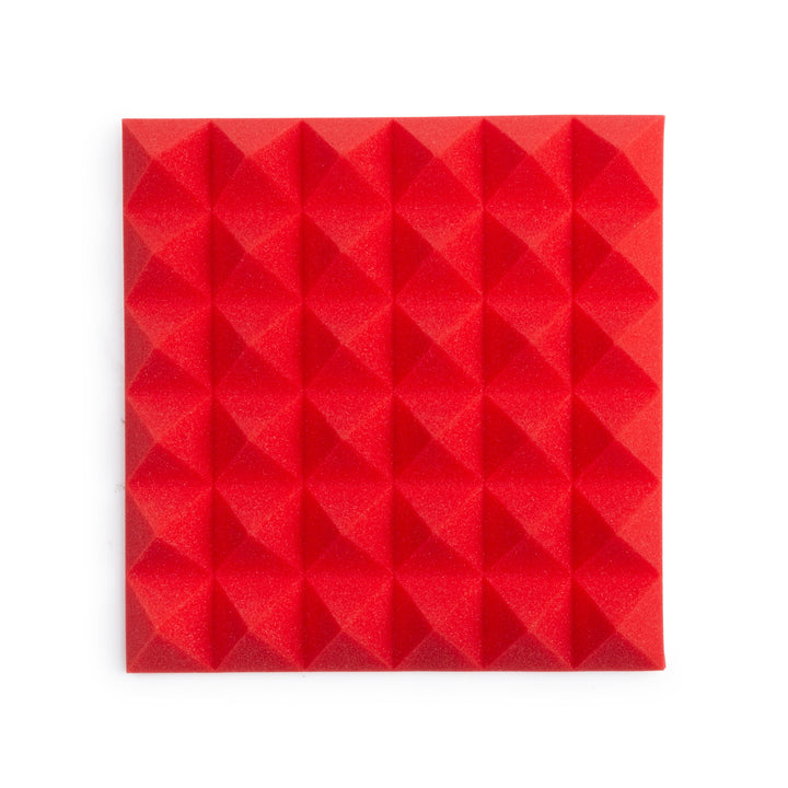 Gator Frameworks 8 Pack of Red 12" x 12" Acoustic Pyramid Panel by Erikson Audio