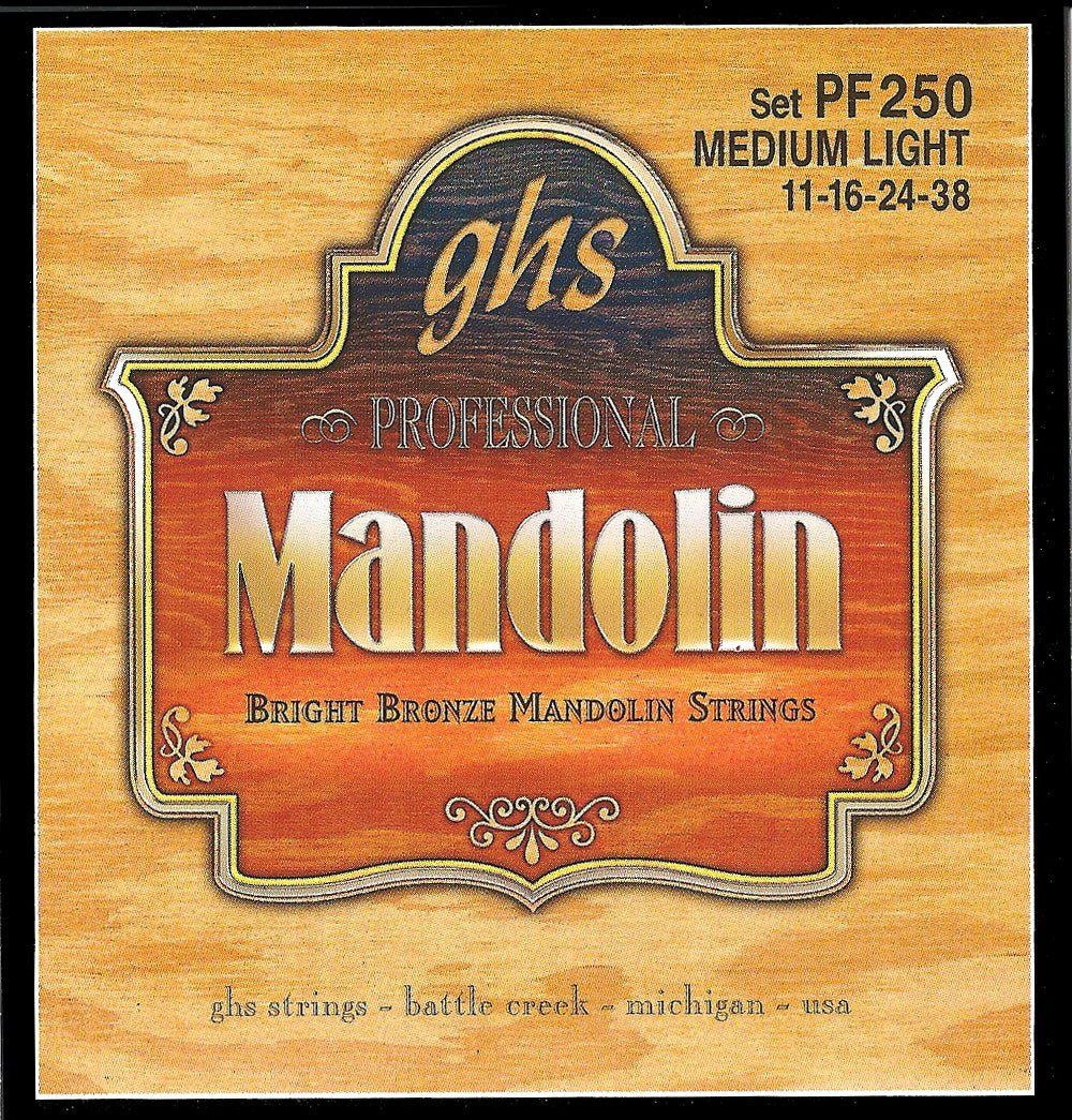 GHS Bright Bronze Mandolin Strings, Medium Light 11 - 38 by Coast Music