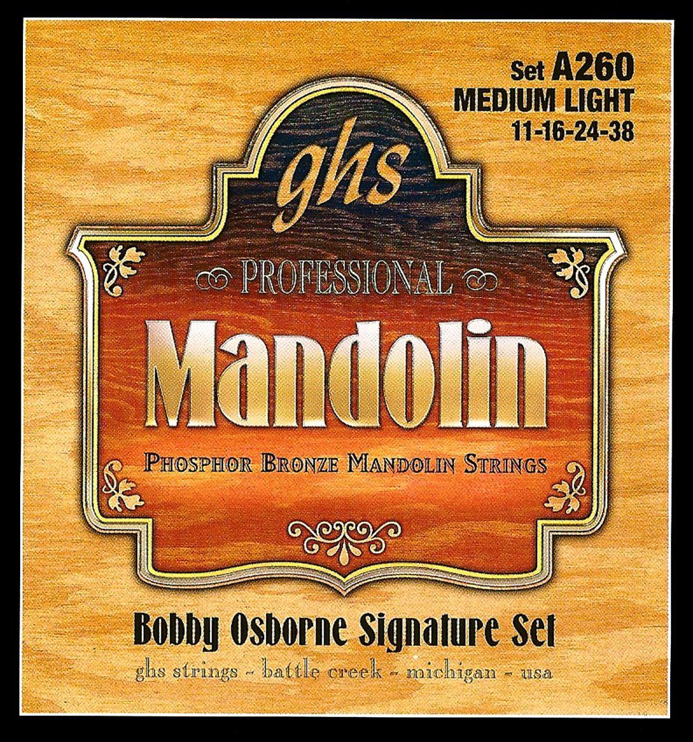 GHS Phosphor Bronze Mandolin Strings, Bobby Osborne Medium Light 11 - 38 by Coast Music