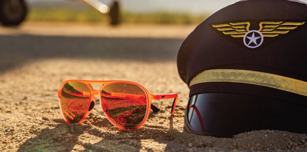 Goodr Sunglasses Captain Blunt's Red Eye by Goodr