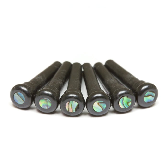 Graph Tech Guitar TUSQ Presentation Style Bridge Pins Black With Paua Shell Inlay by Coast Music