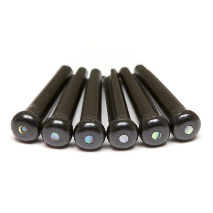 Graph Tech Guitar TUSQ Traditional Style Bridge Pins Black With Paua Shell Inlay by Coast Music