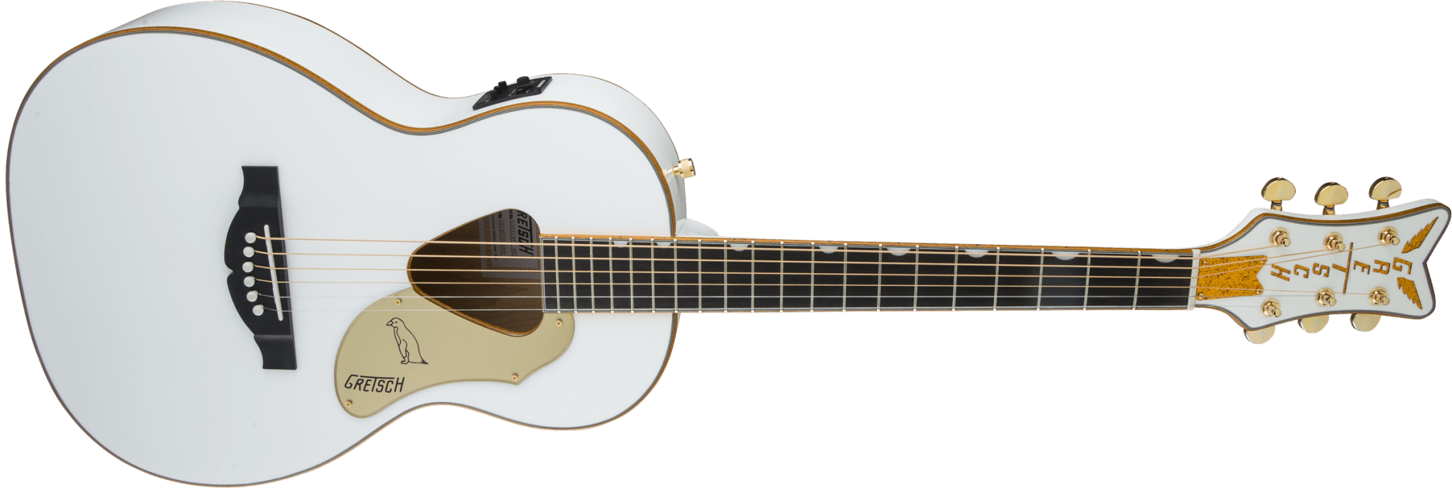 Gretsch G5021WPE Rancher™ Penguin™ Parlor Acoustic/Electric, Fishman® Pickup System, White by FMIC