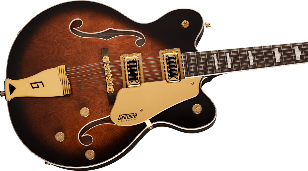 Gretsch G5422G - 12 Electromatic® Classic Hollow Body Double - Cut 12 - String with Gold Hardware, Laurel Fingerboard, Single Barrel Burst by FMIC