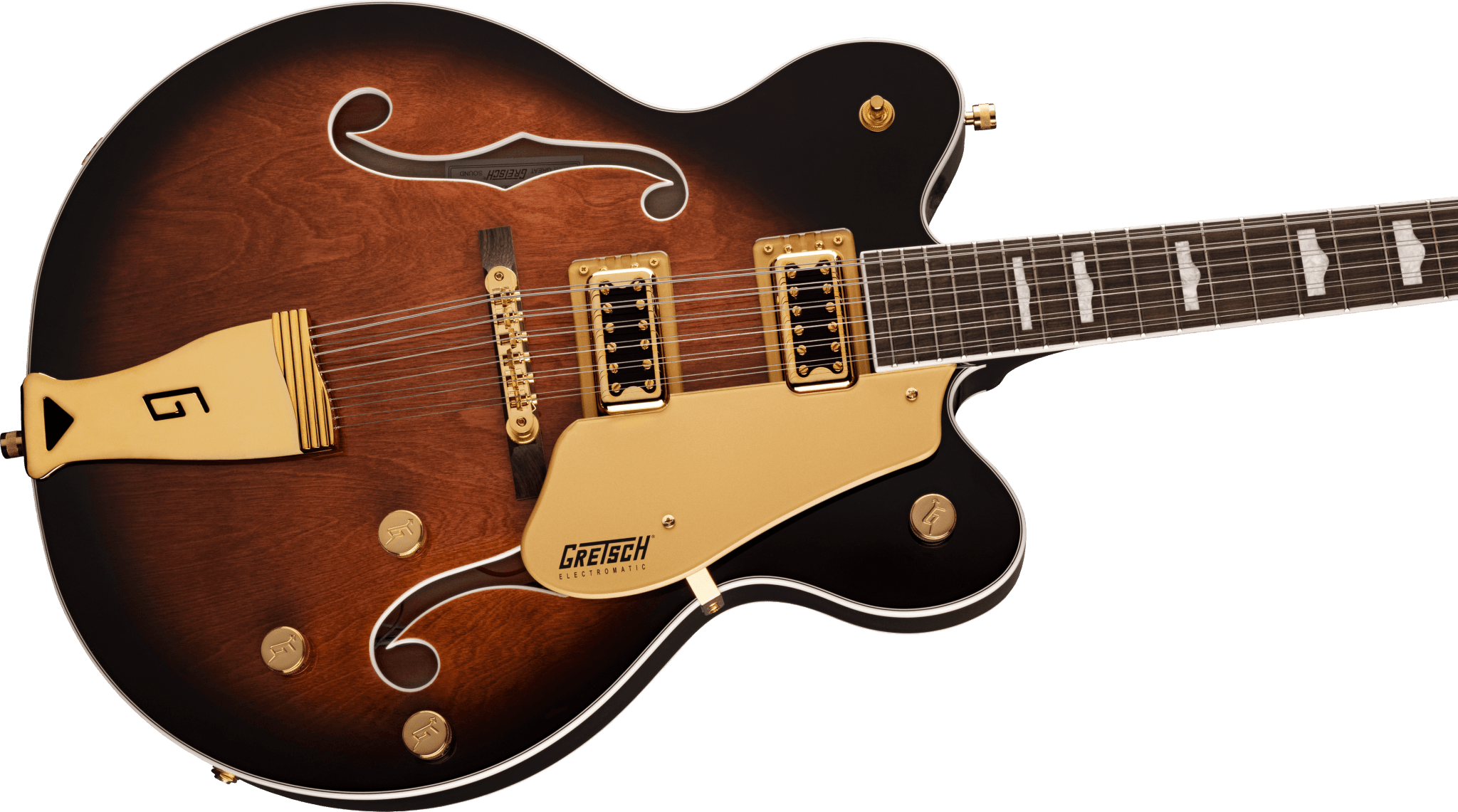 Gretsch G5422G - 12 Electromatic® Classic Hollow Body Double - Cut 12 - String with Gold Hardware, Laurel Fingerboard, Single Barrel Burst by FMIC