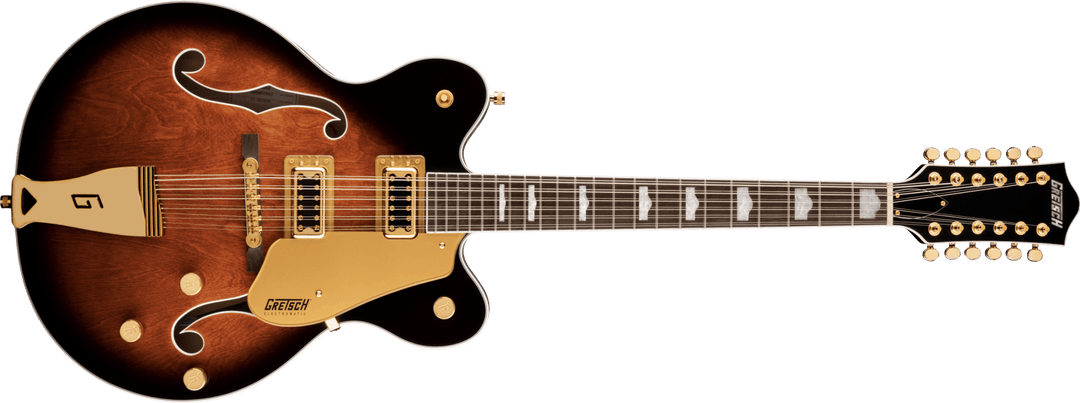 Gretsch G5422G - 12 Electromatic® Classic Hollow Body Double - Cut 12 - String with Gold Hardware, Laurel Fingerboard, Single Barrel Burst by FMIC