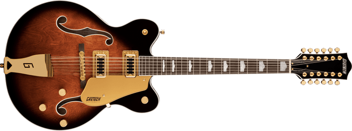 Gretsch G5422G - 12 Electromatic® Classic Hollow Body Double - Cut 12 - String with Gold Hardware, Laurel Fingerboard, Single Barrel Burst by FMIC
