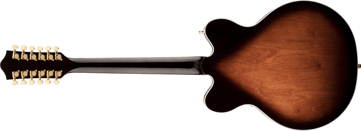 Gretsch G5422G - 12 Electromatic® Classic Hollow Body Double - Cut 12 - String with Gold Hardware, Laurel Fingerboard, Single Barrel Burst by FMIC