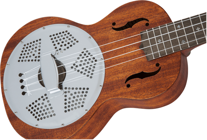 Gretsch G9112 Resonator - Ukulele with Gig Bag, Ovangkol Fingerboard, Biscuit Cone, Honey Mahogany Stain by FMIC