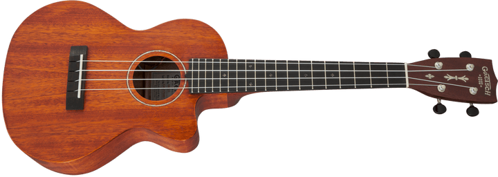Gretsch G9121 A.C.E. Tenor Ukulele with Gig Bag, Ovangkol Fingerboard, Acoustic - Cutaway - Electric, Fishman® Kula Pickup, Honey Mahogany Stain by FMIC