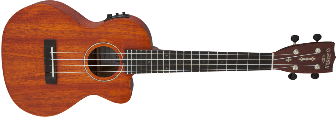 Gretsch G9121 A.C.E. Tenor Ukulele with Gig Bag, Ovangkol Fingerboard, Acoustic - Cutaway - Electric, Fishman® Kula Pickup, Honey Mahogany Stain by FMIC