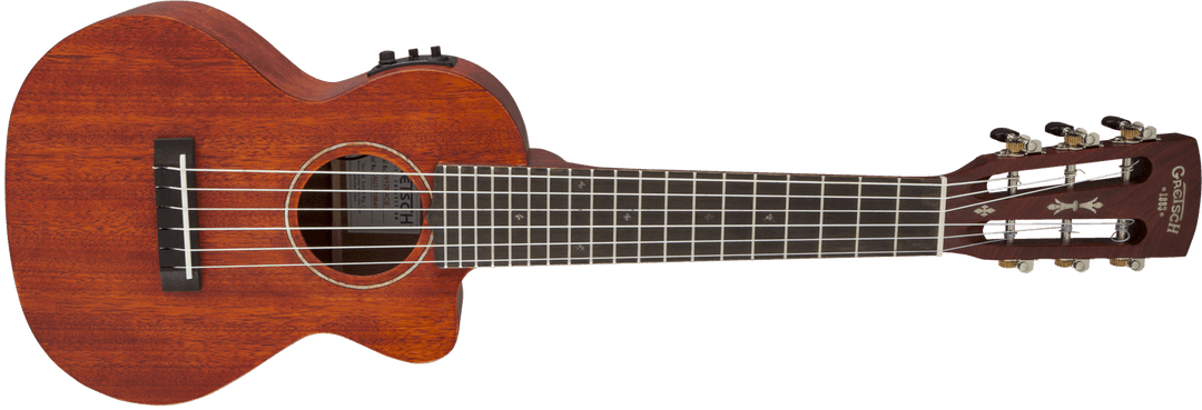 Gretsch G9126 A.C.E. Guitar - Ukulele, Acoustic - Cutaway - Electric with Gig Bag, Ovangkol Fingerboard, Fishman® Kula Pickup, Honey Mahogany Stain by FMIC