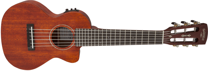 Gretsch G9126 A.C.E. Guitar - Ukulele, Acoustic - Cutaway - Electric with Gig Bag, Ovangkol Fingerboard, Fishman® Kula Pickup, Honey Mahogany Stain by FMIC