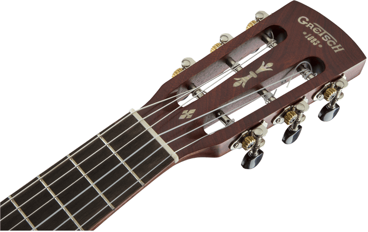 Gretsch G9126 A.C.E. Guitar - Ukulele, Acoustic - Cutaway - Electric with Gig Bag, Ovangkol Fingerboard, Fishman® Kula Pickup, Honey Mahogany Stain by FMIC