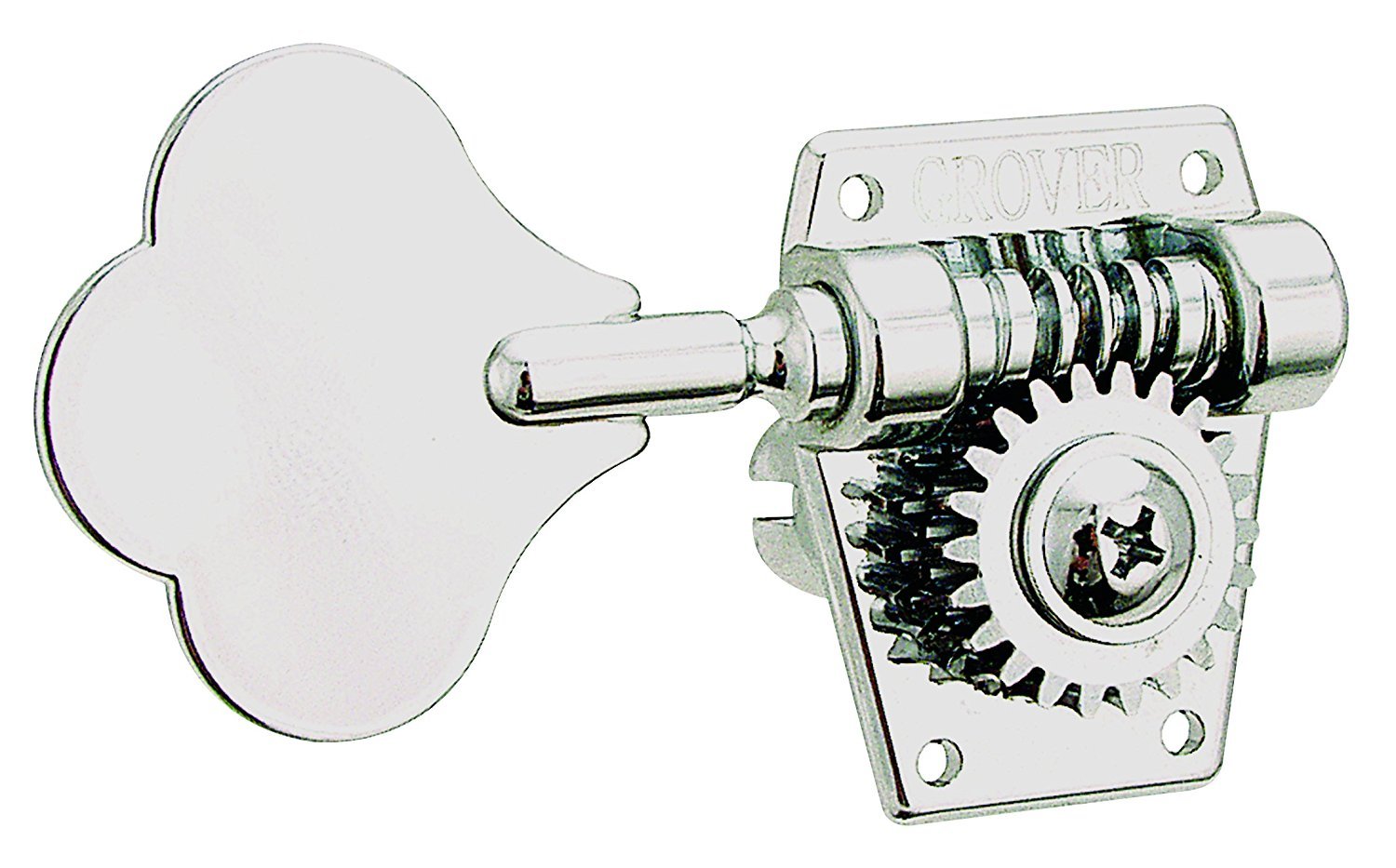 Grover Vintage Bass Machine Heads Tuners, 2 Treble and 2 Bass, Chrome Finish by Coast Music