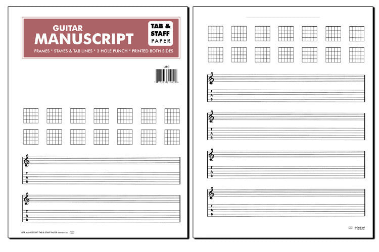 Guitar Manuscript Paper (Tab & Staff) by Mayfair