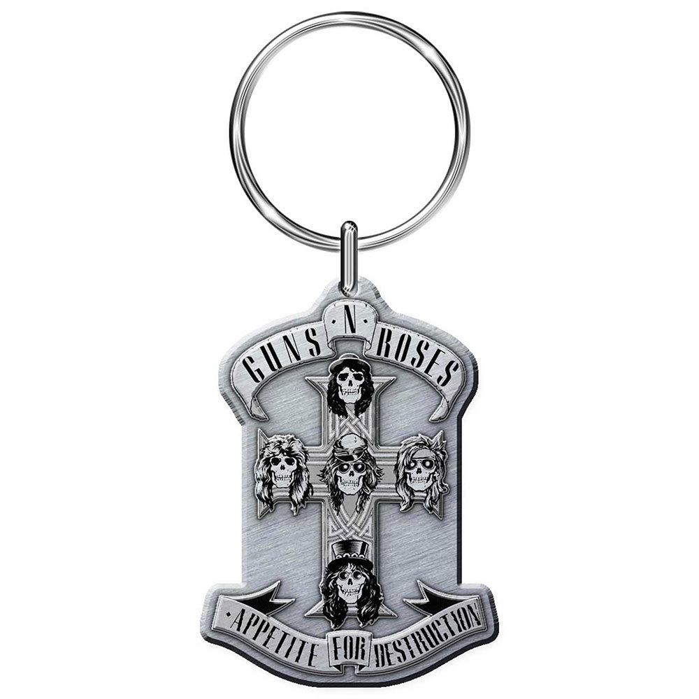 GUNS N' ROSES KEYCHAIN: APPETITE (ENAMEL IN - FILL) by Rock Off Trade