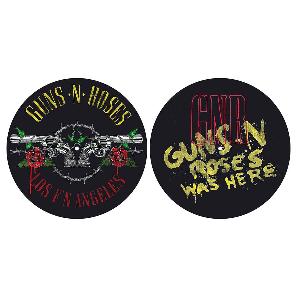 GUNS N' ROSES TURNTABLE SLIPMAT SET: LOS F'N ANGELES / WAS HERE (RETAIL PACK) by Rock Off Trade