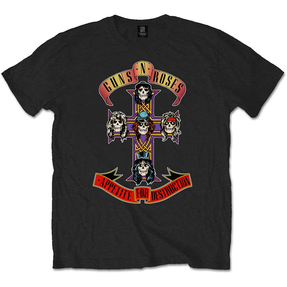 GUNS N' ROSES UNISEX T - SHIRT: APPETITE FOR DESTRUCTION by Rock Off Trade