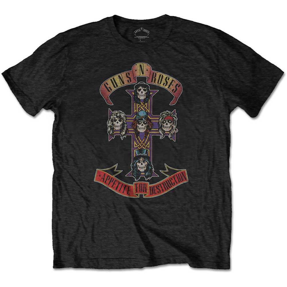 GUNS N' ROSES UNISEX TEE: APPETITE FOR DESTRUCTION by Rock Off Trade