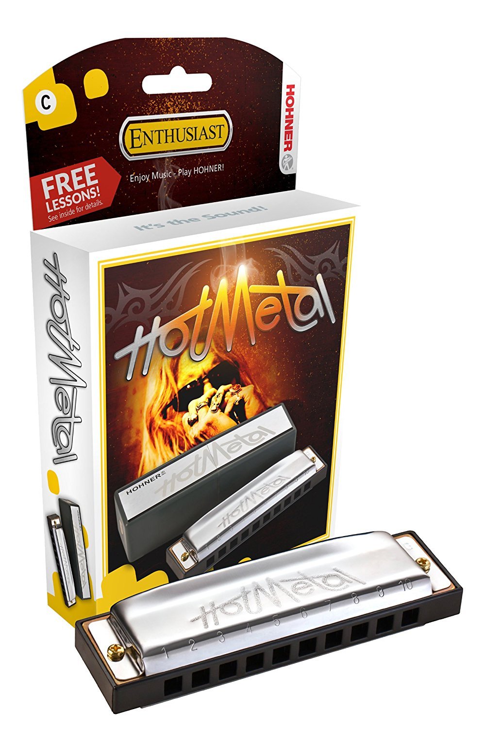 Hohner Hot Metal Diatonic Blistered Harmonica by Coast Music