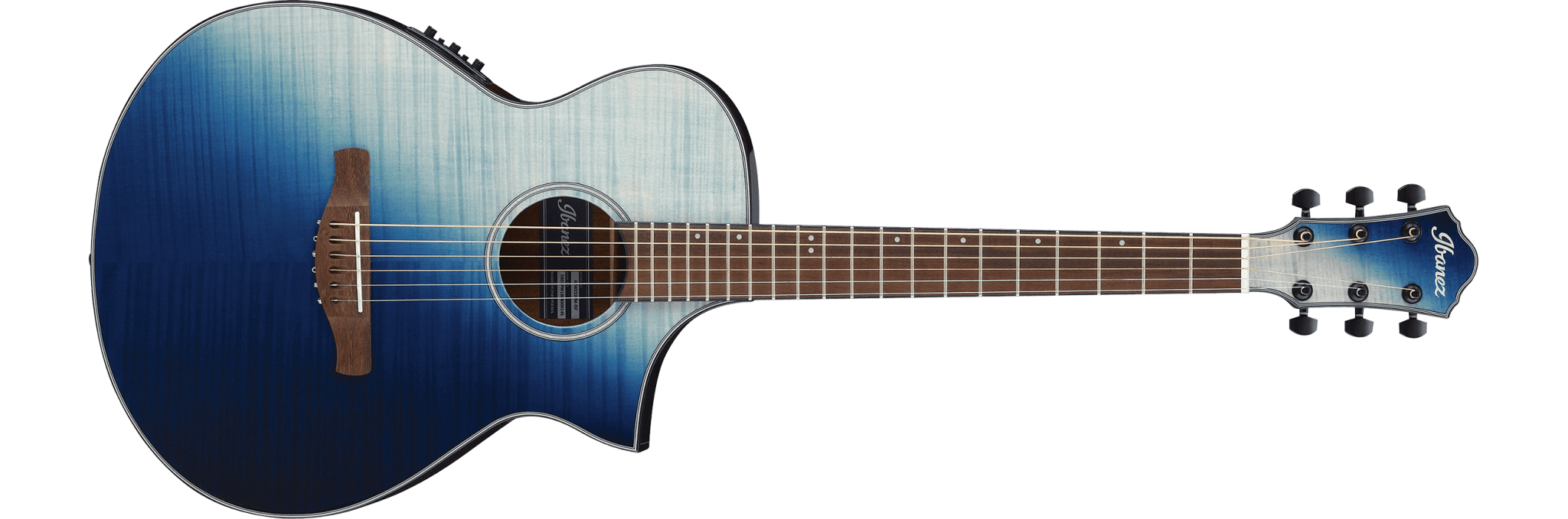 Ibanez AEWC32FM Acoustic Guitar, Indigo Sunset Fade by Hoshino