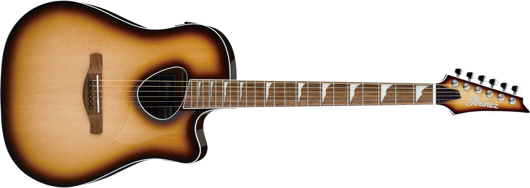 Ibanez Altstar Acoustic Electric Guitar ALT30, Natural Browned Burst High Gloss by Hoshino