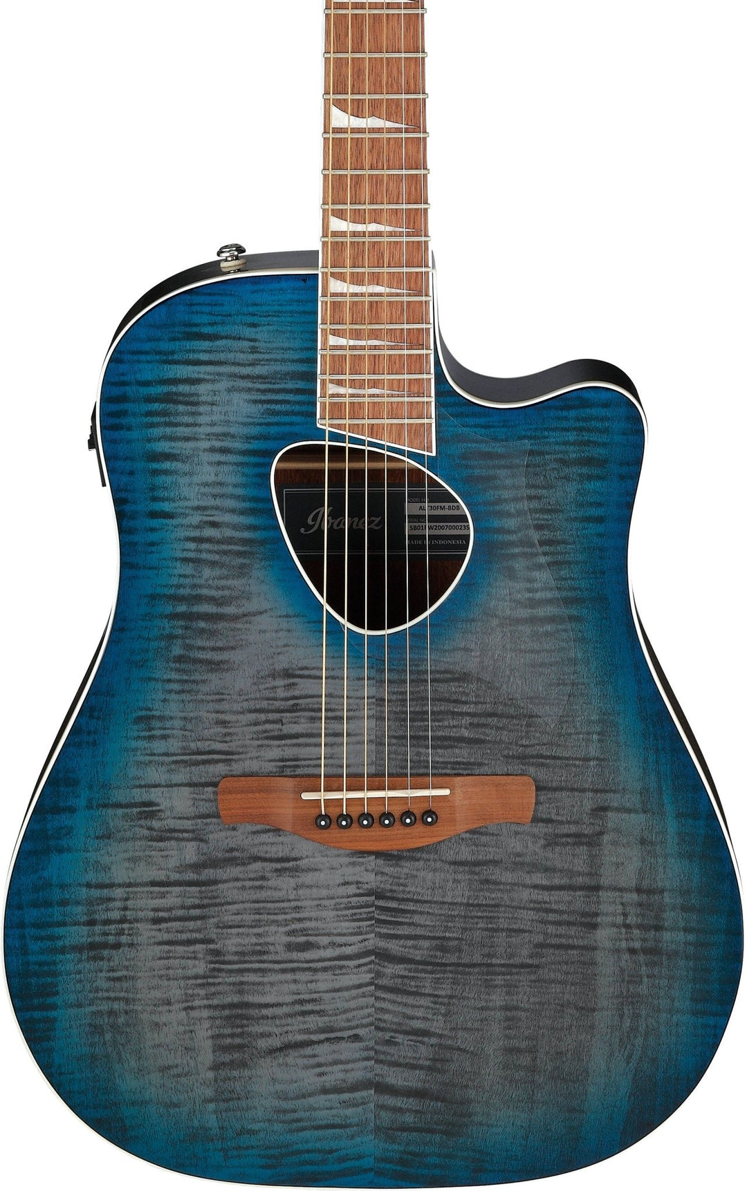 Ibanez Altstar Acoustic Electric Guitar ALT30FM, Blue Doom Burst High Gloss by Hoshino