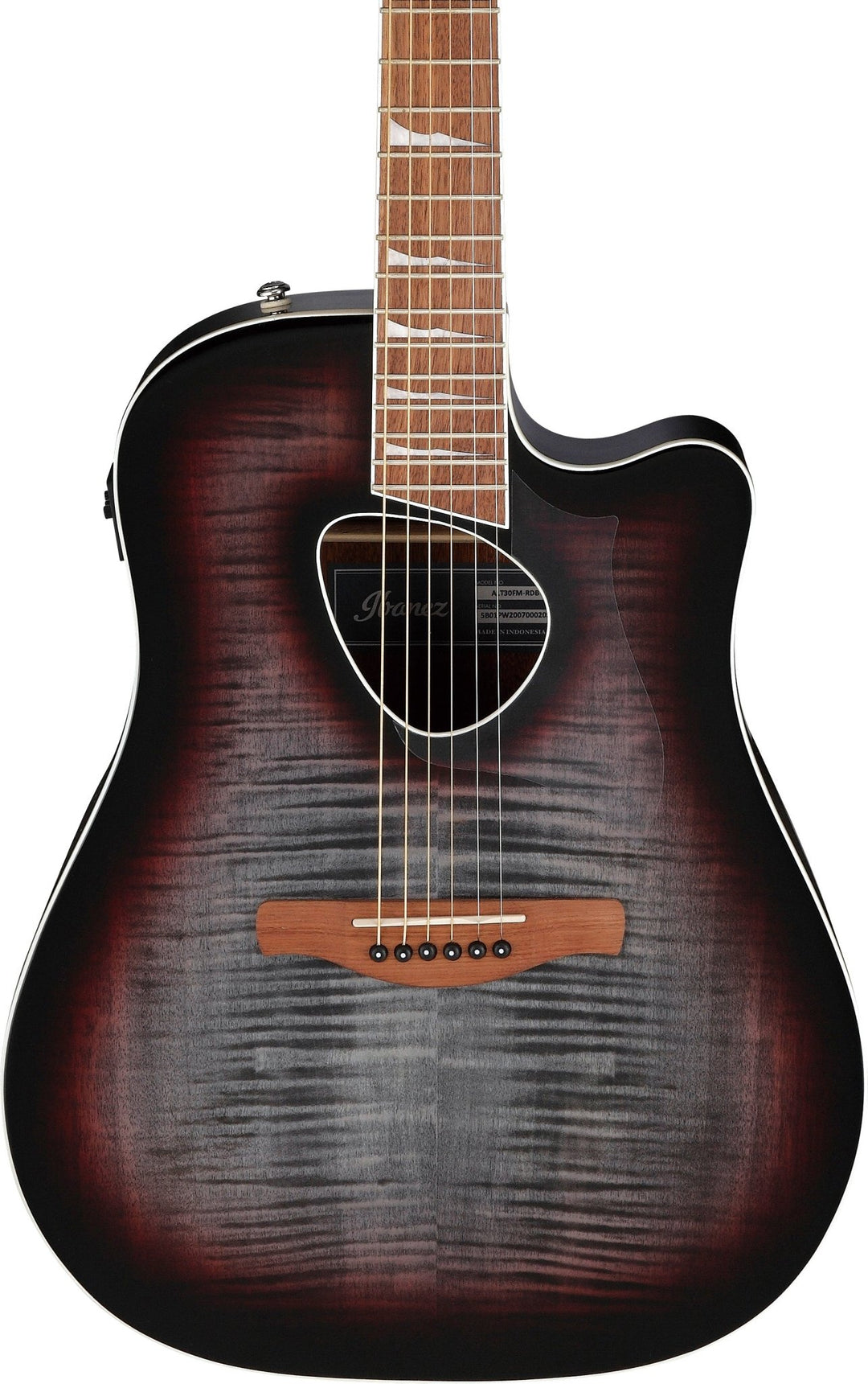 Ibanez Altstar Acoustic Electric Guitar ALT30FM, Red Doom Burst High Gloss by Hoshino