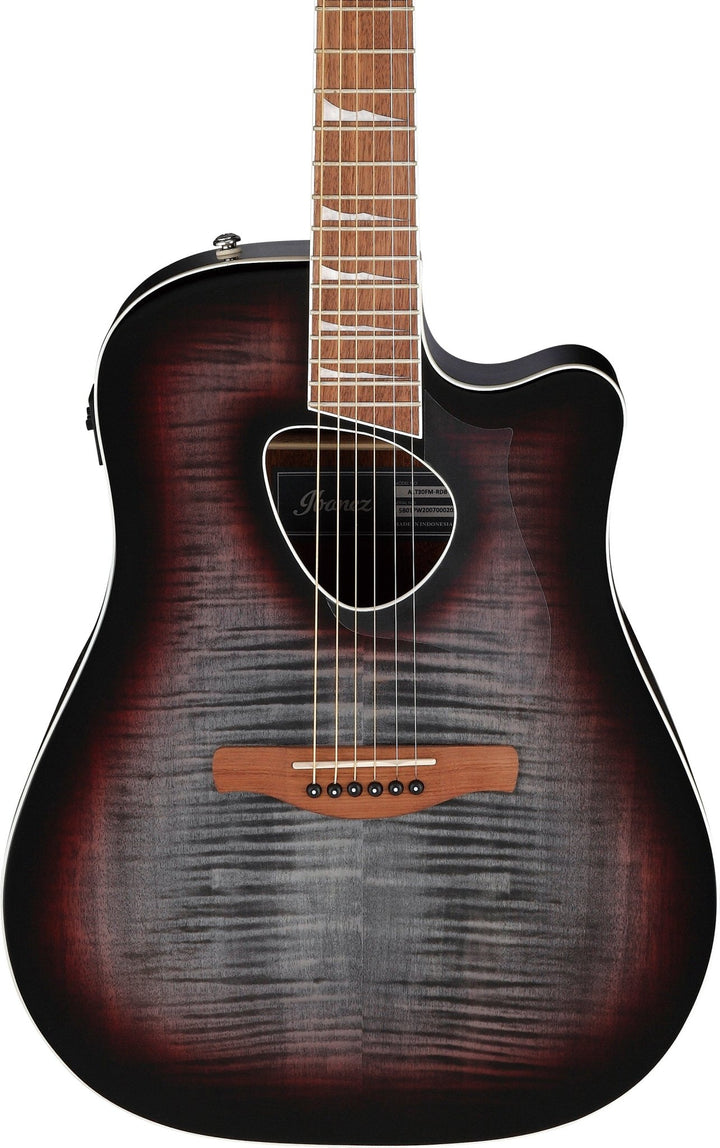 Ibanez Altstar Acoustic Electric Guitar ALT30FM, Red Doom Burst High Gloss by Hoshino