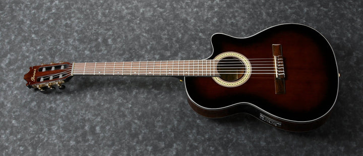Ibanez Classical Acoustic Electric Guitar GA35TCE, Dark Violin Sunburst High Gloss by Hoshino
