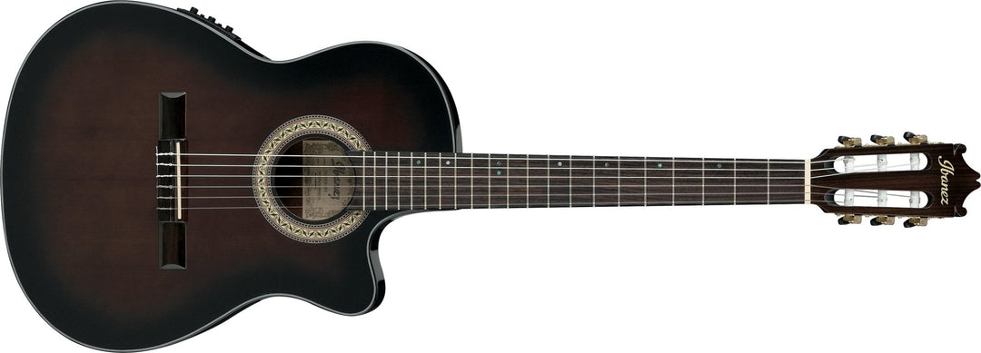 Ibanez Classical Acoustic Electric Guitar GA35TCE, Dark Violin Sunburst High Gloss by Hoshino