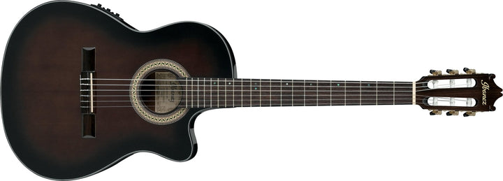 Ibanez Classical Acoustic Electric Guitar GA35TCE, Dark Violin Sunburst High Gloss by Hoshino